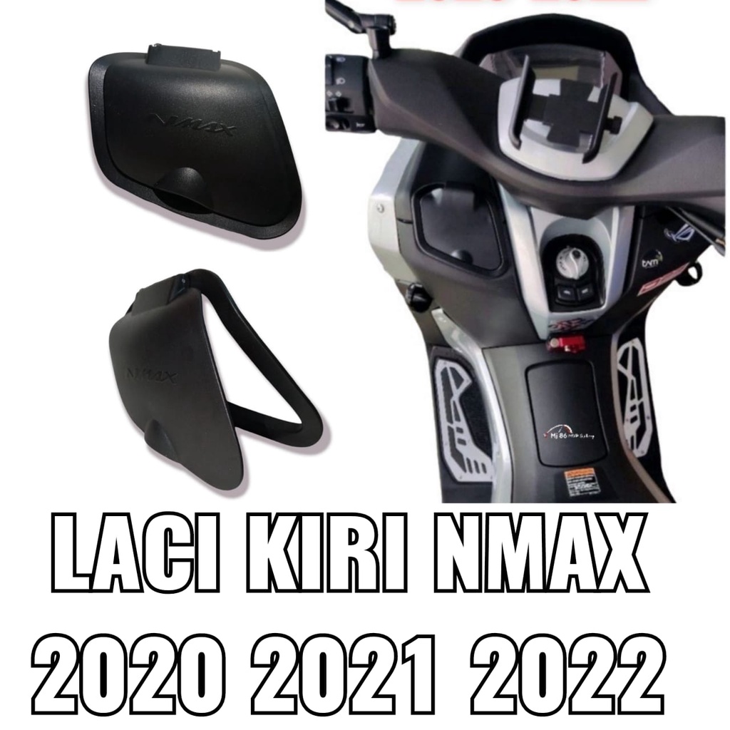 Cover Tutup Laci Kiri Nmax New 2020-2022 NMAX TURBO NMAX NEO NMAX NEO S FULL BLACK