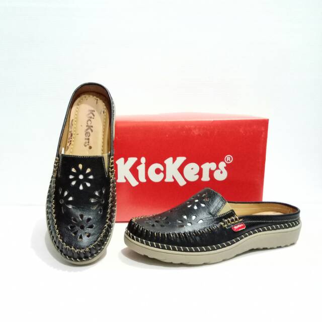 TERMURAH !!! KICKERS SLOP KULIT CEWEK