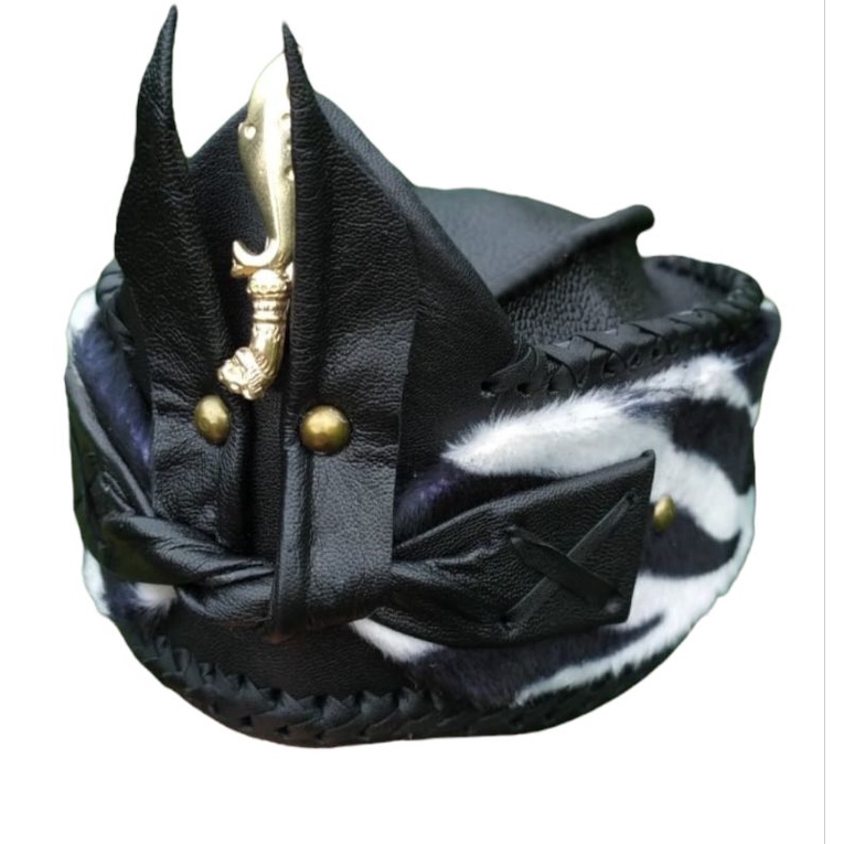 blangkon kulit asli / blangkon sunda kulit / iket kulit asli / iket sunda kulit / udeng kulit