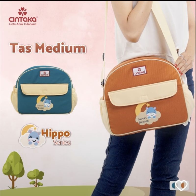 Cintaka Tas Bayi Medium Saku Print Hippo Series - TCT 2752