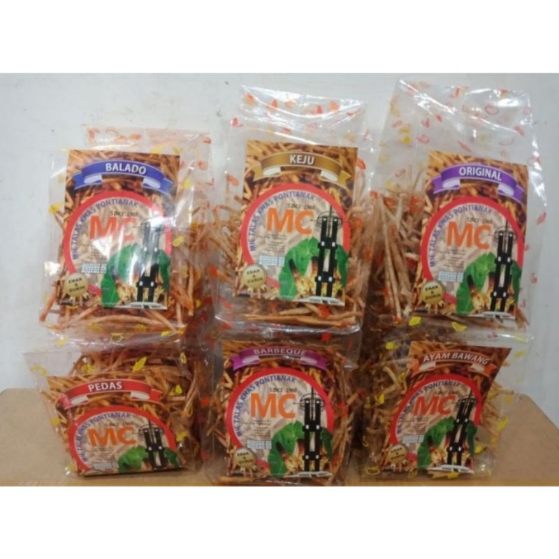 

Snack Mie Talas MC Khas Pontianak / Keripik Keladi / Keripik Talas / Stick Talas / Oleh oleh khas Pontianak