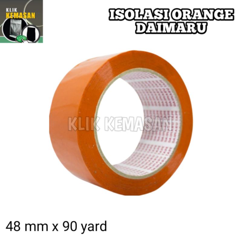 

selotip isolasi lakban daimaru warna orange plastik opp 100 meter