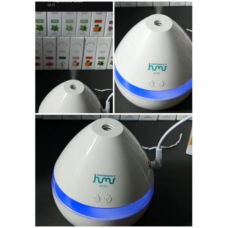 300ml Humidifier Taffware Aroma Therapy Air Night Light Essential oil HUMI pewangi ruangan H296 Grab