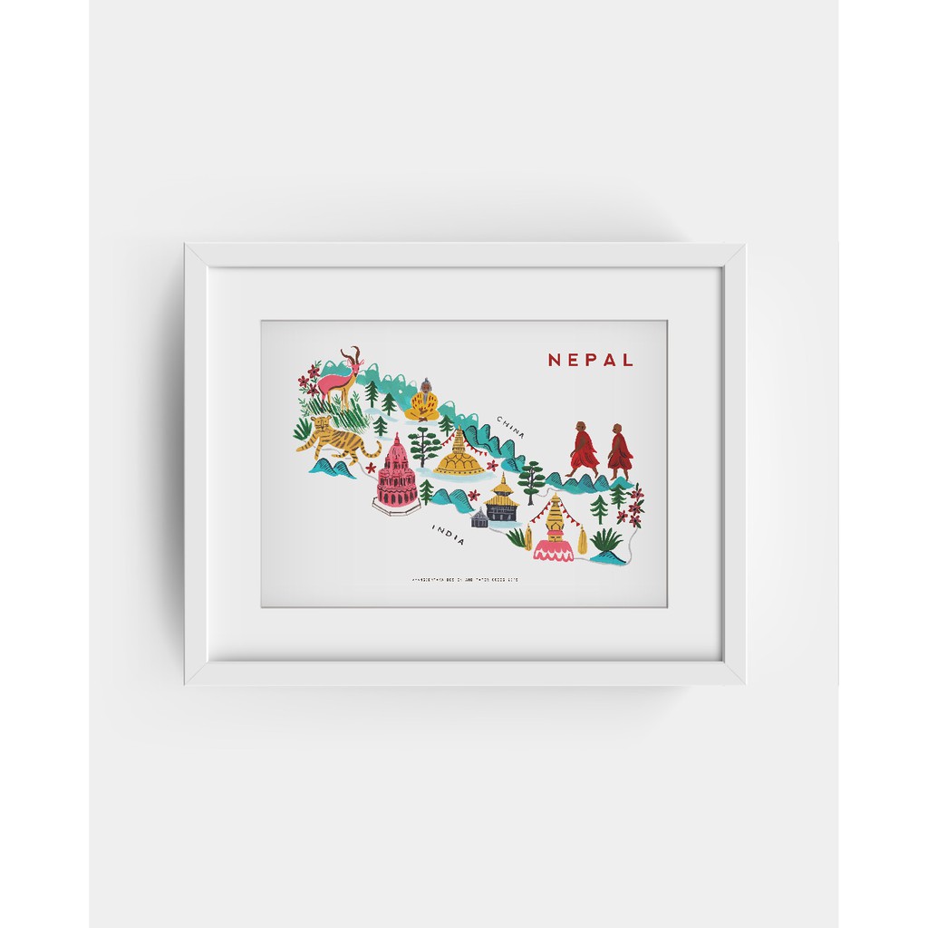 

Nepal map poster