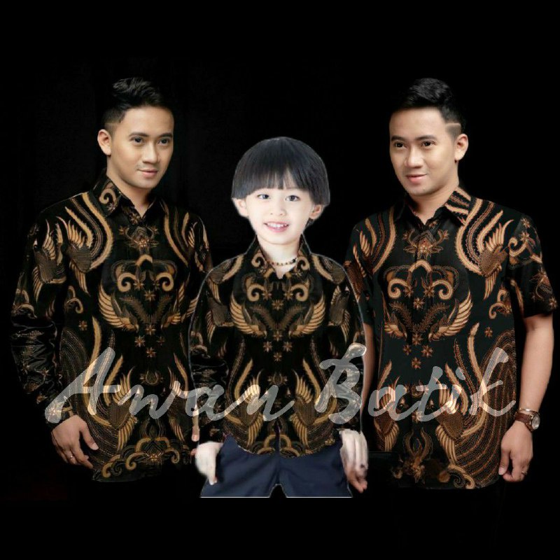 TERBARU Couple sweet || couple batik ayah dan anak cowok BATIK HITAM