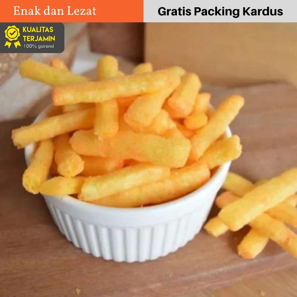 

TERLARIS SNACK MAKANAN RINGAN CAMILAN KILOAN STIK KEJU TES 200 GR / KEJU STIK TES / SNACK KEJU