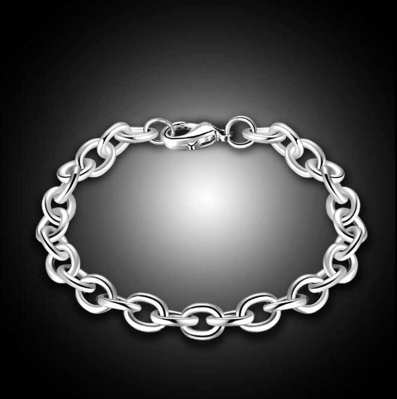 Gelang Rantai Tebal Bentuk O Bahan Titanium Steel Untuk Wanita