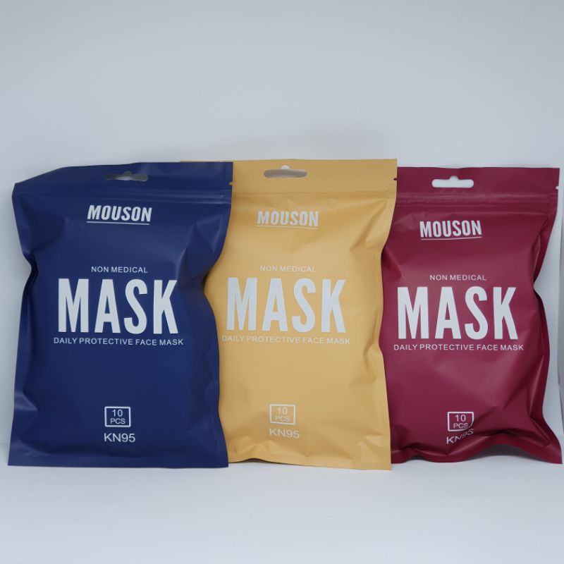 Masker Mouson KN95 warna Jeans/Yellow/Maroon