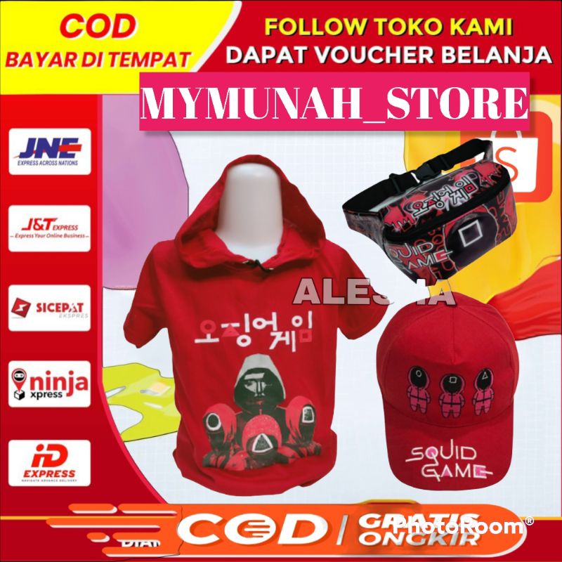 TERMURAH Hodie anak squid game usia 2-10 tahun/paket hemat