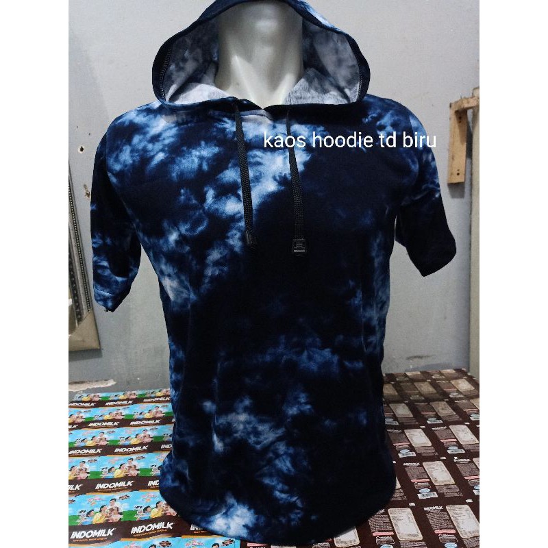 kaos hoodie tie dye