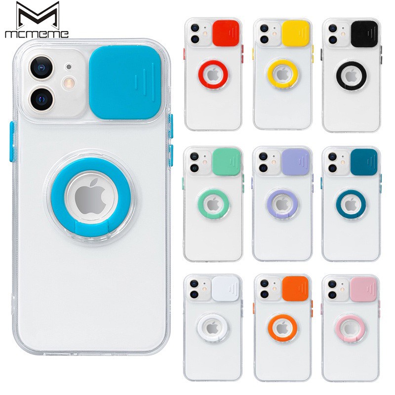 iPhone 11 Pro Max Slide Lens Camera Protection Clear Phone Case Candy