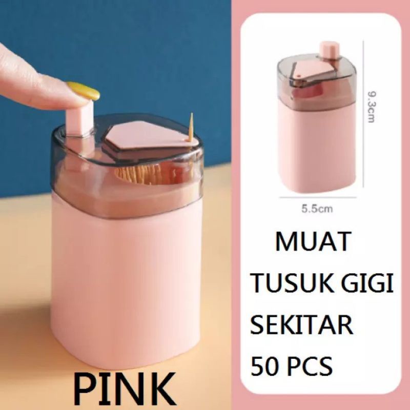 Bundara.id Pr-1256 Wadah simpang tusuk gigi automatic/Tempat Penyimpanan Tusuk Gigi Mini Otomatis Toothpick Holder