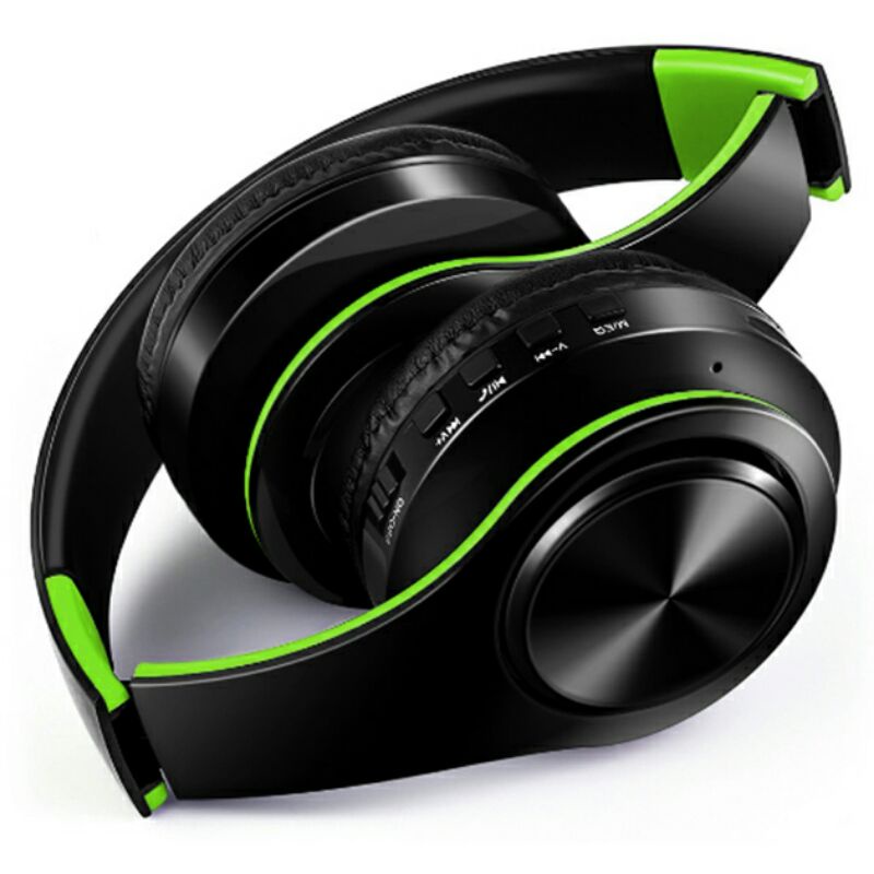 Tourya Headset Stereo Wired Wireless Bluetooth - B7 - Black/Green