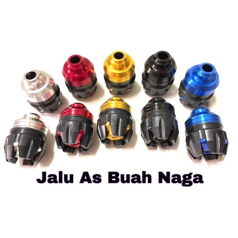 Jalu As Roda Tutup As Buah Naga Variasi Bahan CNC Universal CBR 150 CB150 R25 R15 XABRE RXKING SONIC