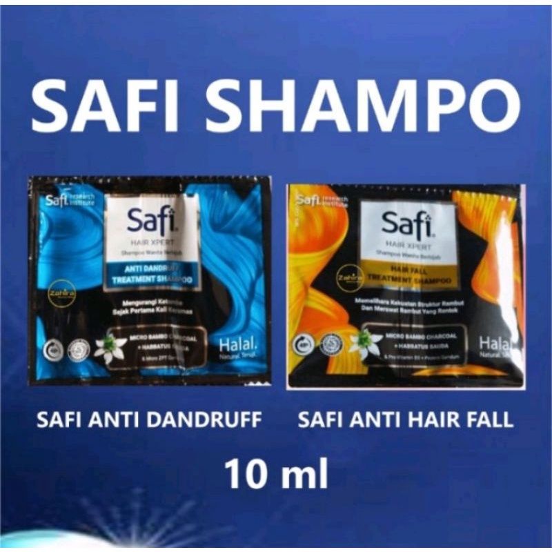 Safi shampoo renceng anti dandraff & hair fall ( 1 renceng isi 12 sachet)