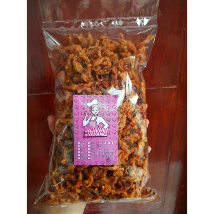 

KERIPIK JAMUR CRISPY 500GR KRIUK CIKRUH ORIGINAL & PEDAS GURIH JAJANAN
