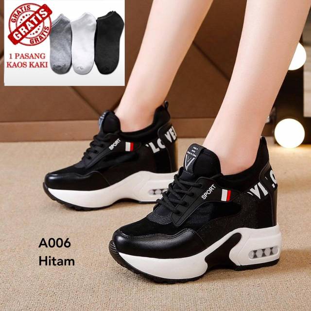 Sepatu wedges wanita impor korea#A006