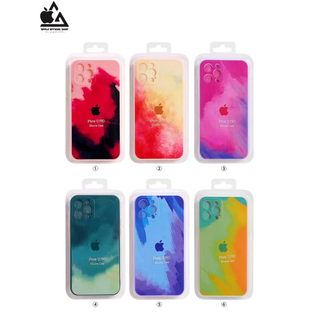 Softcase iPhone 6 6+ 7 7+ 8 8+ SE 2 Case Abstrak Ink Painted Silikon Model Ori Cover Jelly