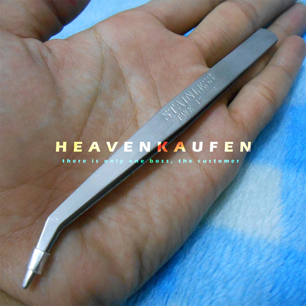 Pinset Stainless Steel 12,5 cm Ujung Melengkung Murah