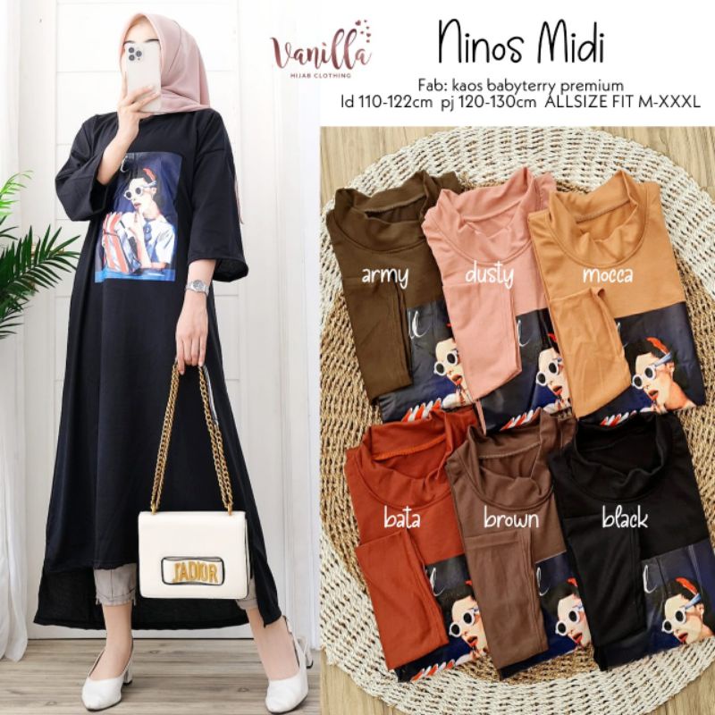 ninos midi maxy tunik koas vanilla