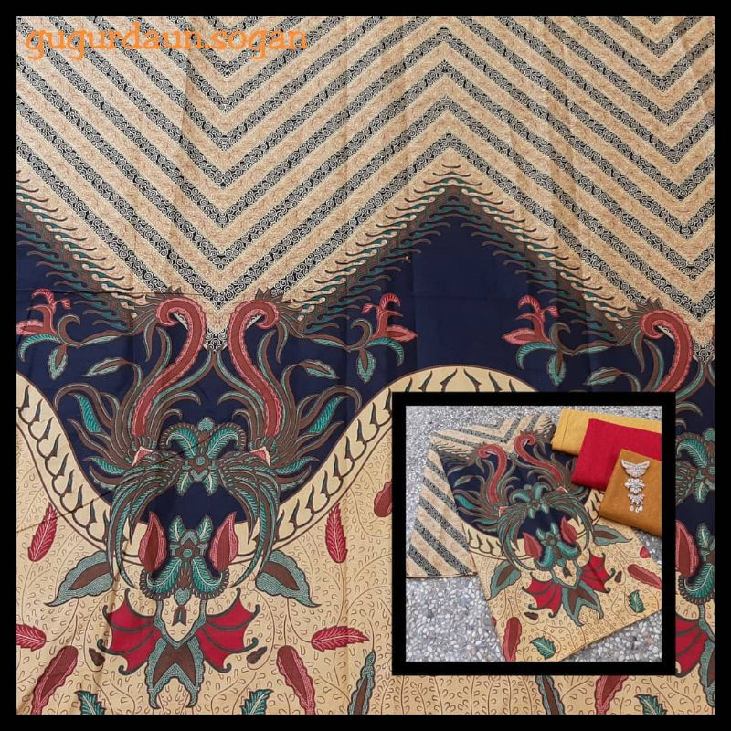 Kain Batik Printing Modern Motif Gugur Daun Kain Meteran Bahan Baju Batik Pekalongan Seragam Bridesm