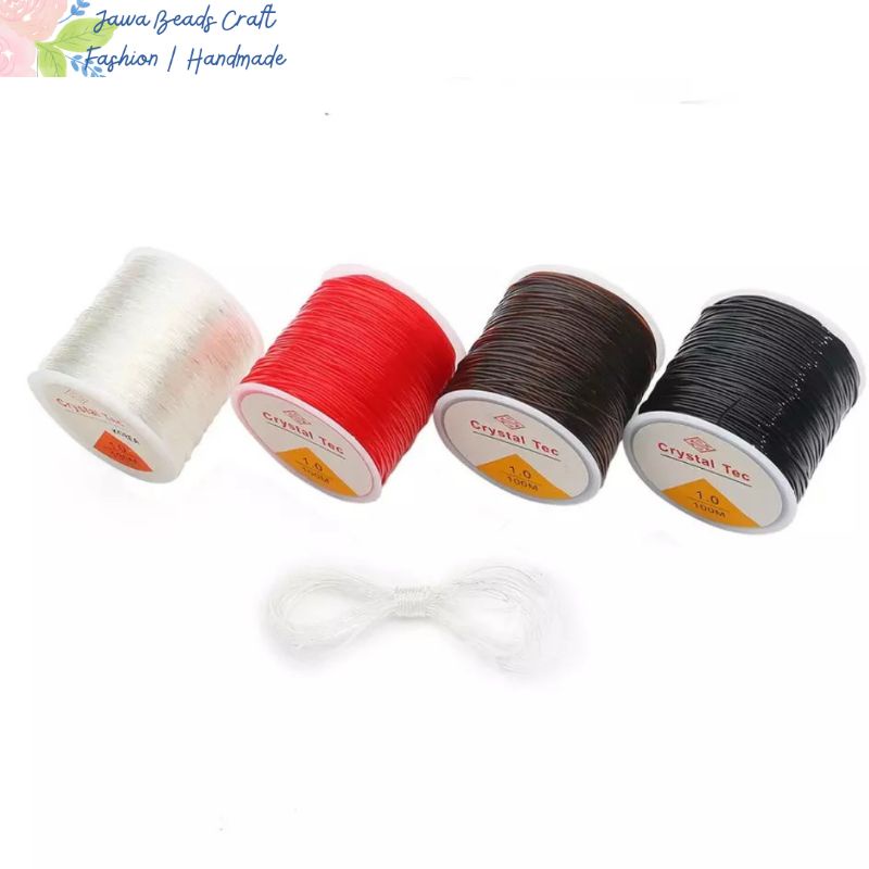 Tali Karet Senar Gelang Elastis Korea Import Super Kuat Bahan Membuat Gelang