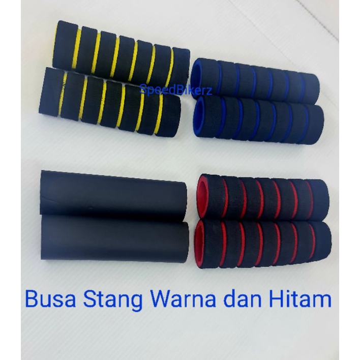 Busa Stang Pendek Busa stang potong Warna Dan Hitam Polos Anti Air / Busa Sponge Stang Sepeda Motor Warna Hitam Sarung Stang Gas Motor Sepeda