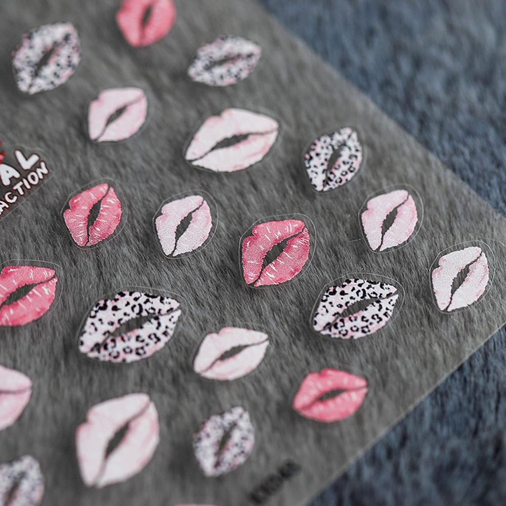 AUGUSTINA Agustin 5D Grafir Stiker Kuku Pesona Slider Decal Perekat DIY Nail Art