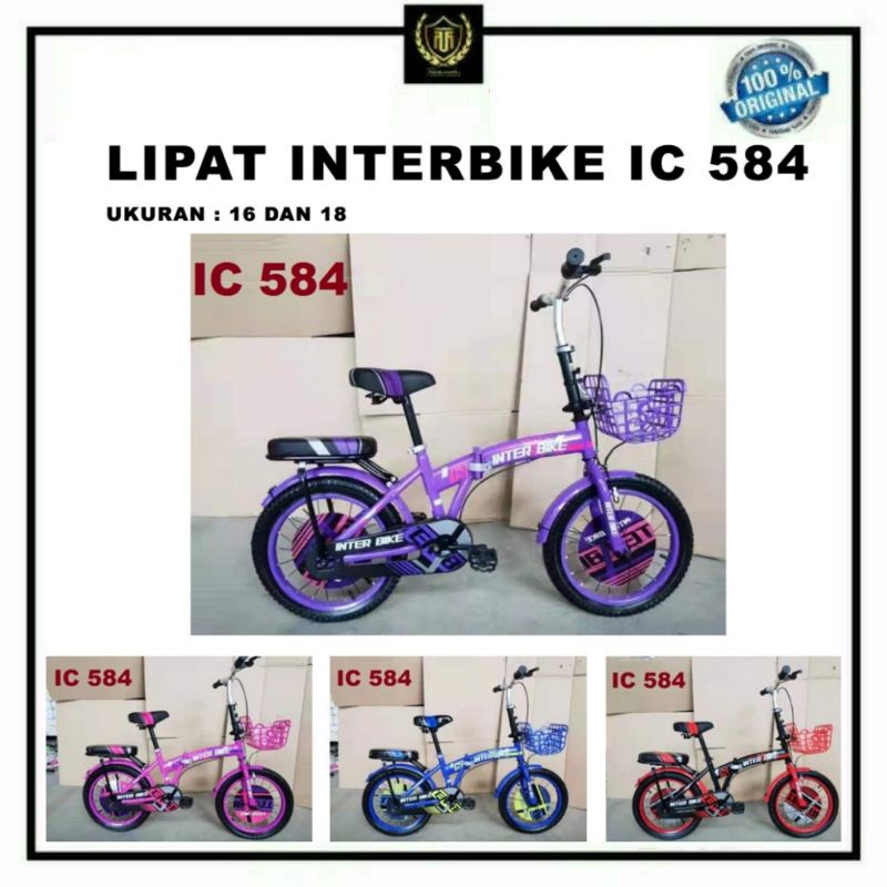 Sepeda Lipat Interbike Anak IC 584 UK 16 & Uk 18