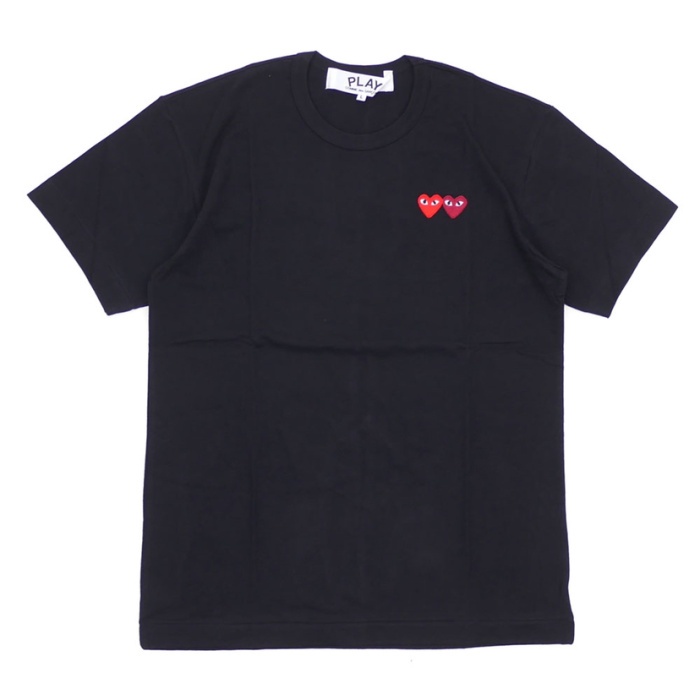 KAOS CDG PLAY BLACK WITH DOUBLE HEART LOGO 004
