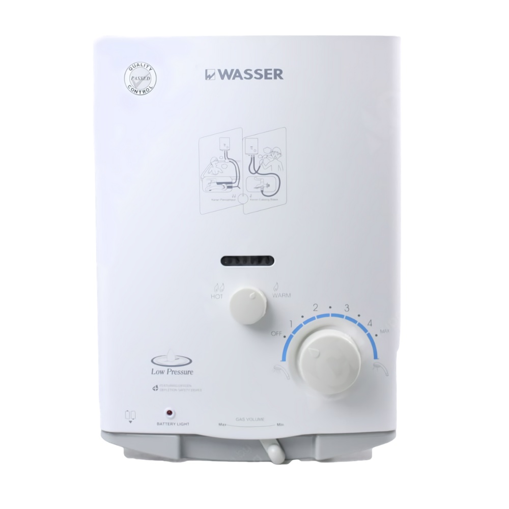 Paket Water Heater Pemanas Air Kamar Mandi Gas Wasser Komplit