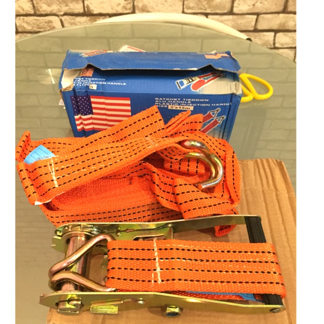 Rachet Tie Down 2&quot;x15 Meter Tali Pengikat Mobil Motor