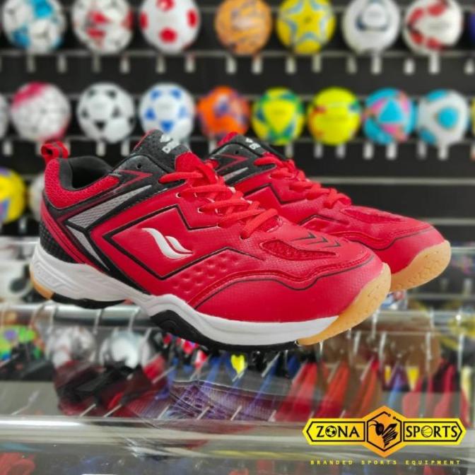 PROMO SEPATU BADMINTON DESLE GRAND SLAM MERAH PUTIH HITAM AU DFG4546D6H