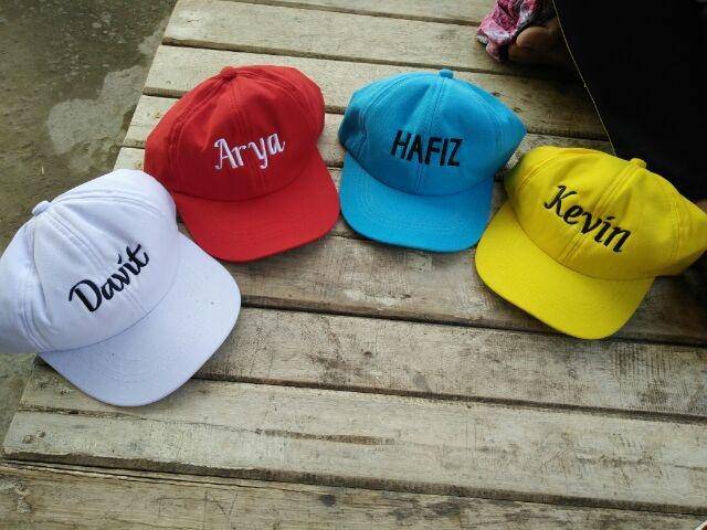 GRATIS BORDIR topi anak baseball bahan twill pengait besi / rell