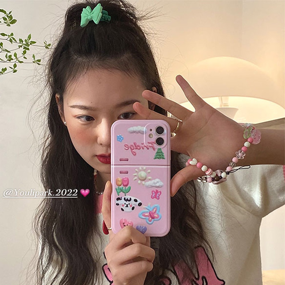 Tali Lanyard Manik-Manik Mutiara Akrilik Anti Hilang Warna-Warni Gaya Korea Untuk Case Hp