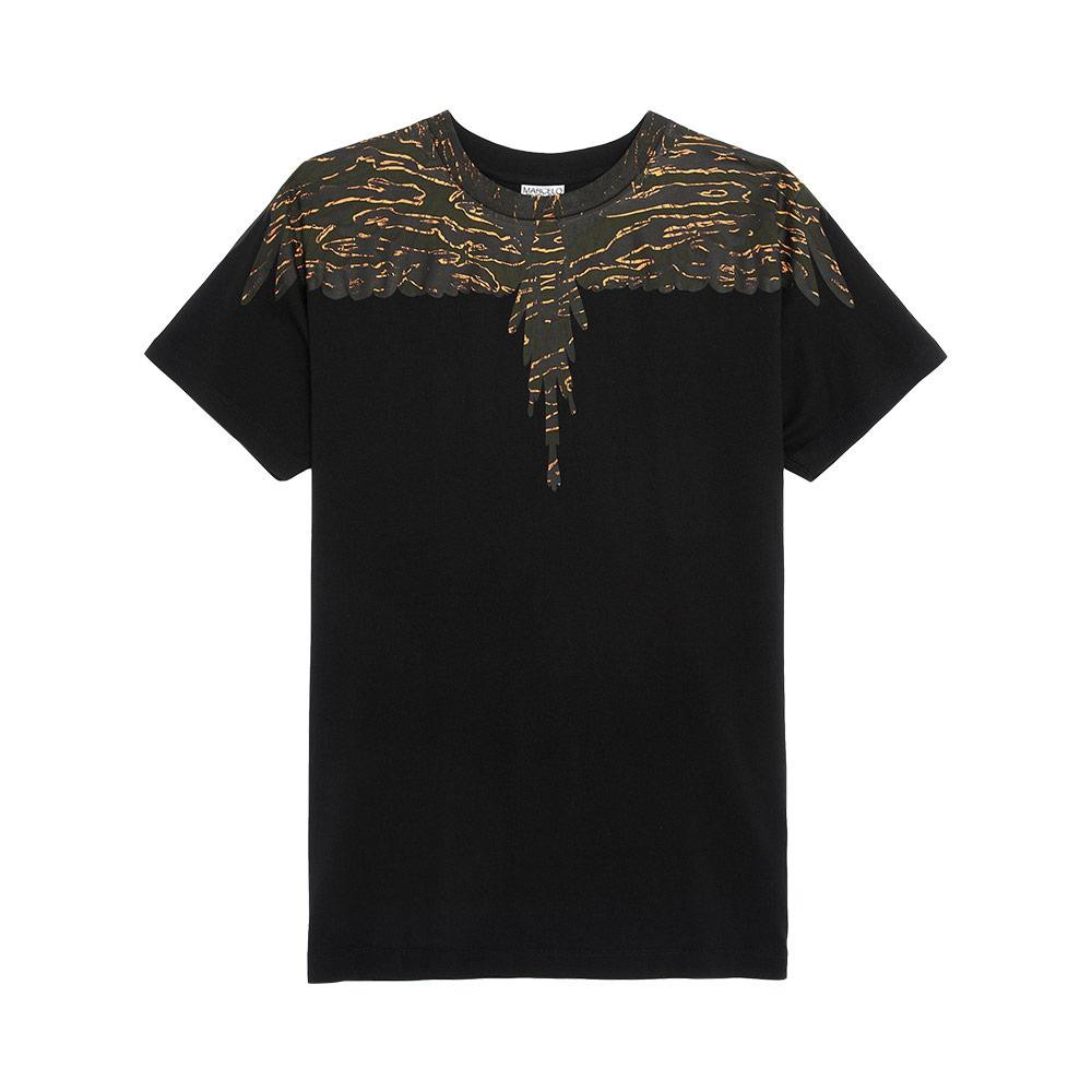 Marcelo Burlon FW21 Camou Wings Tee Black/Army 100% Authentic