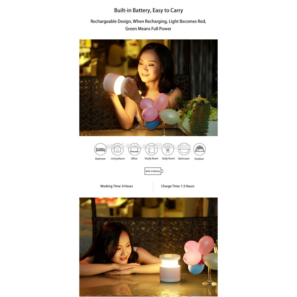 Mini stretching LED lamp telescopic rechargeable portable night light - lampu tidur - lampu meja