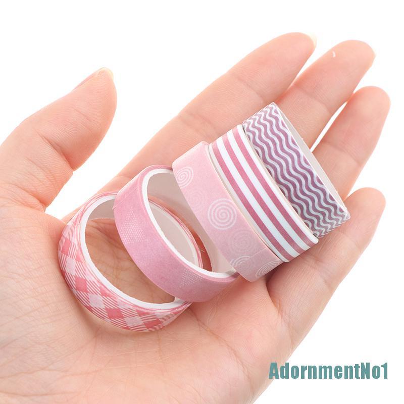 (AdornmentNo1) 5 Rol / box Selotip Masking Tape Warna Polos Untuk Scrapbook