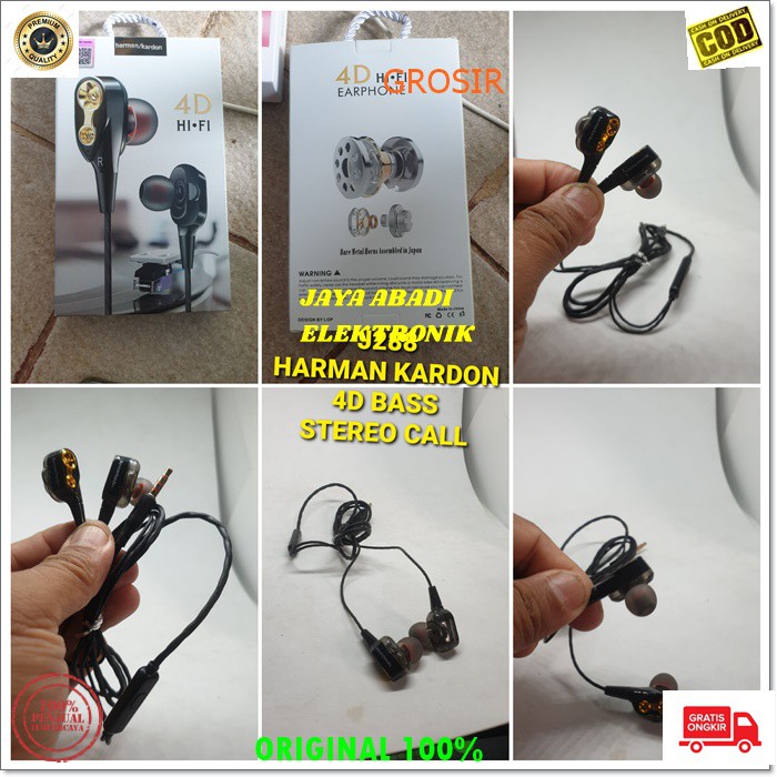 J288 4D HEADSET HP 3.5MM HANDSFREE STEREO DOBEL BASS SUPER EARPOD HEADSET HANDSFREE HEADPHONE EARPHONE MUSIC VOKAL AUDIO SOUND EARPOD IN EAR KARET KARAOKE MEGA BAS HIFI MEGABASS HANDPHONE AUDIO SUARA SMULE KARAOKE BISA KESEGALA JENIS GADGET SUARA JERNIH