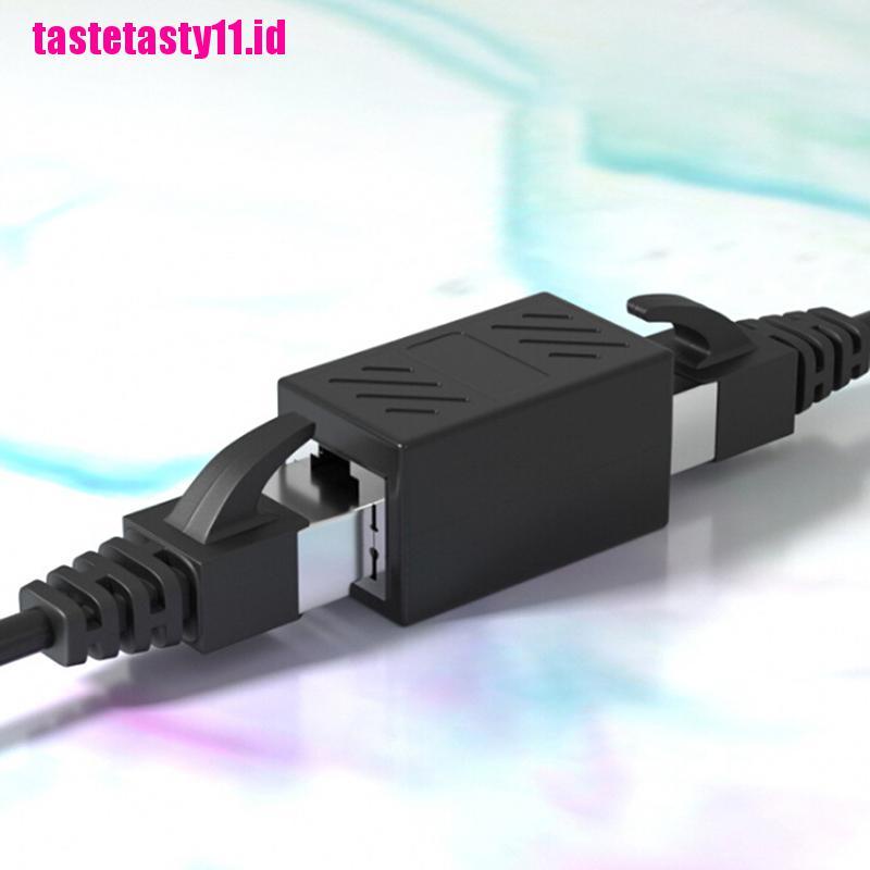 1 Pc Adapter Konektor Ekstensi Jaringan RJ45 Cat7 / 6 / 5E 8P8C