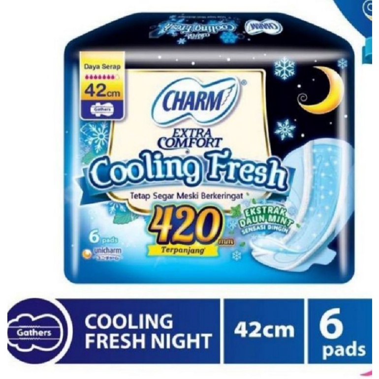 Charm Pembalut Cooling Fresh Wing 42cm isi 6