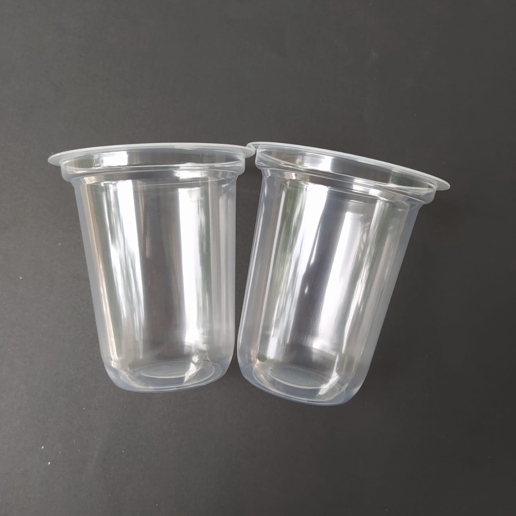 gelas cup plastik pp starindo 12oz oval tebal