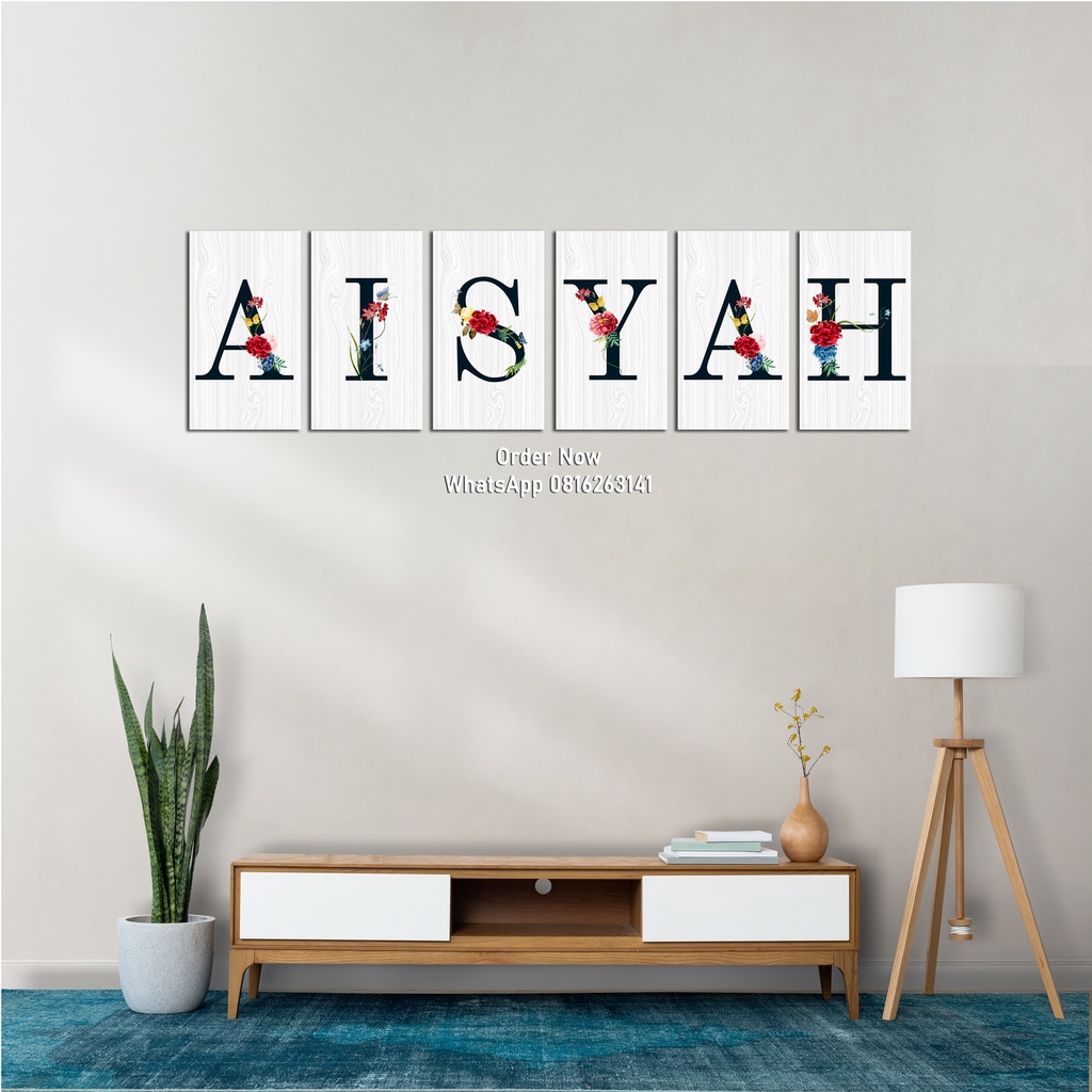 Hiasan Dinding Custom Nama - Huruf Abjad Keren