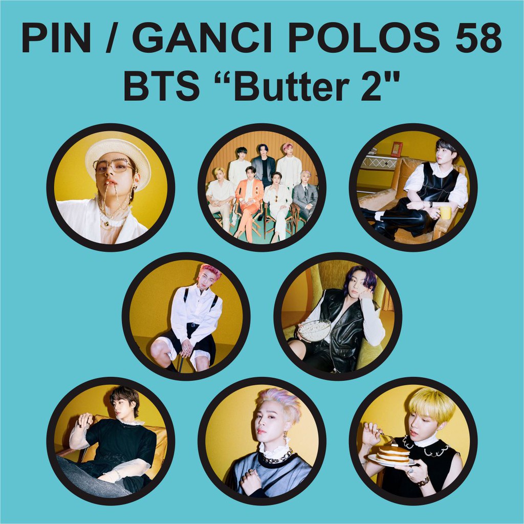 PIN / GANTUNGAN KUNCI POLOS 58 MM - BTS BUTTER