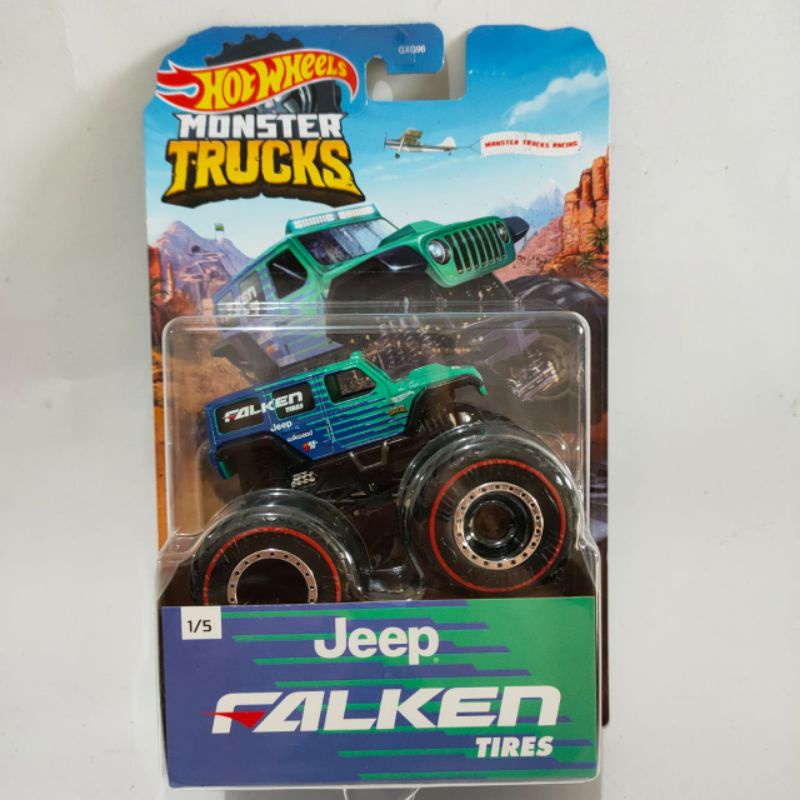 Hot Wheels Hotwheels Monster Trucks Truck Jeep Falken Tires 18 Jeep Wrangler Unlimited