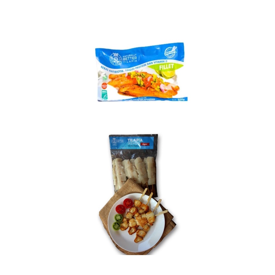 

Regal Springs Tilapia Fillet 200gr + Tilapia Fish Skewer Original 1kg |Bundling 2