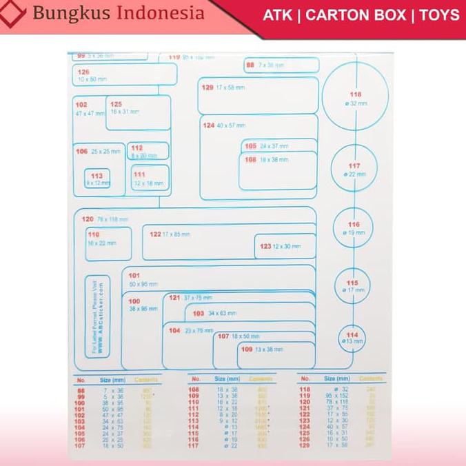 Stiker Label Abc No 107 Self Adhesive Label Label Undangan Shopee Indonesia