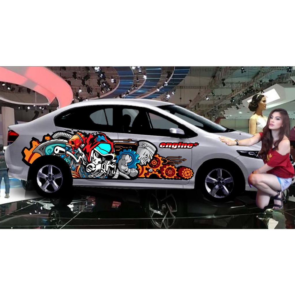 TERLARIS STIKER  SEDAN COROLLA ALTIS, BALENO, ALL NEW CITY, HONDA CIVIC, TOYOTA VIOS, HYUNDAI, CAMRY