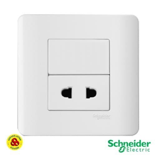 Schneider Stop Kontak Universal Zencelo E84426U WE 1 Gang Socket Putih