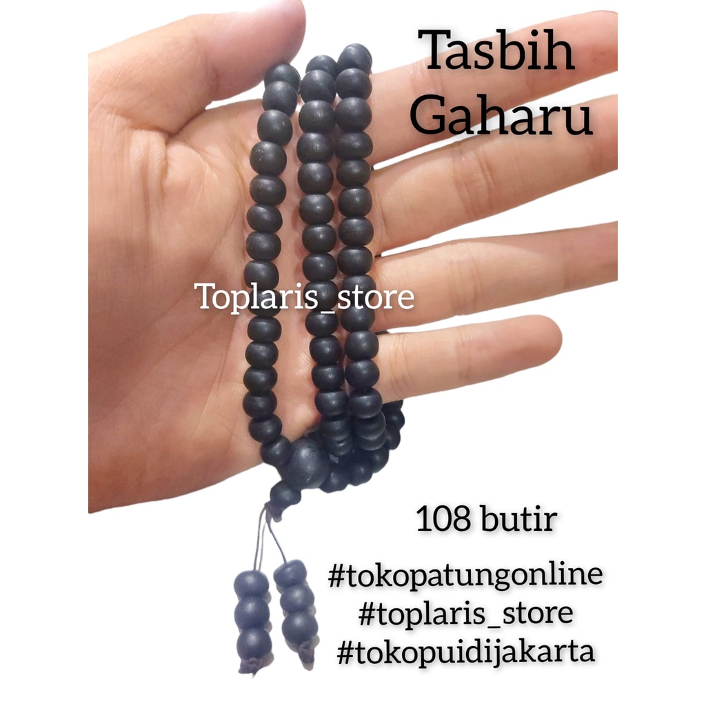 Tasbih Gaharu Black 108 Butir Premium 022